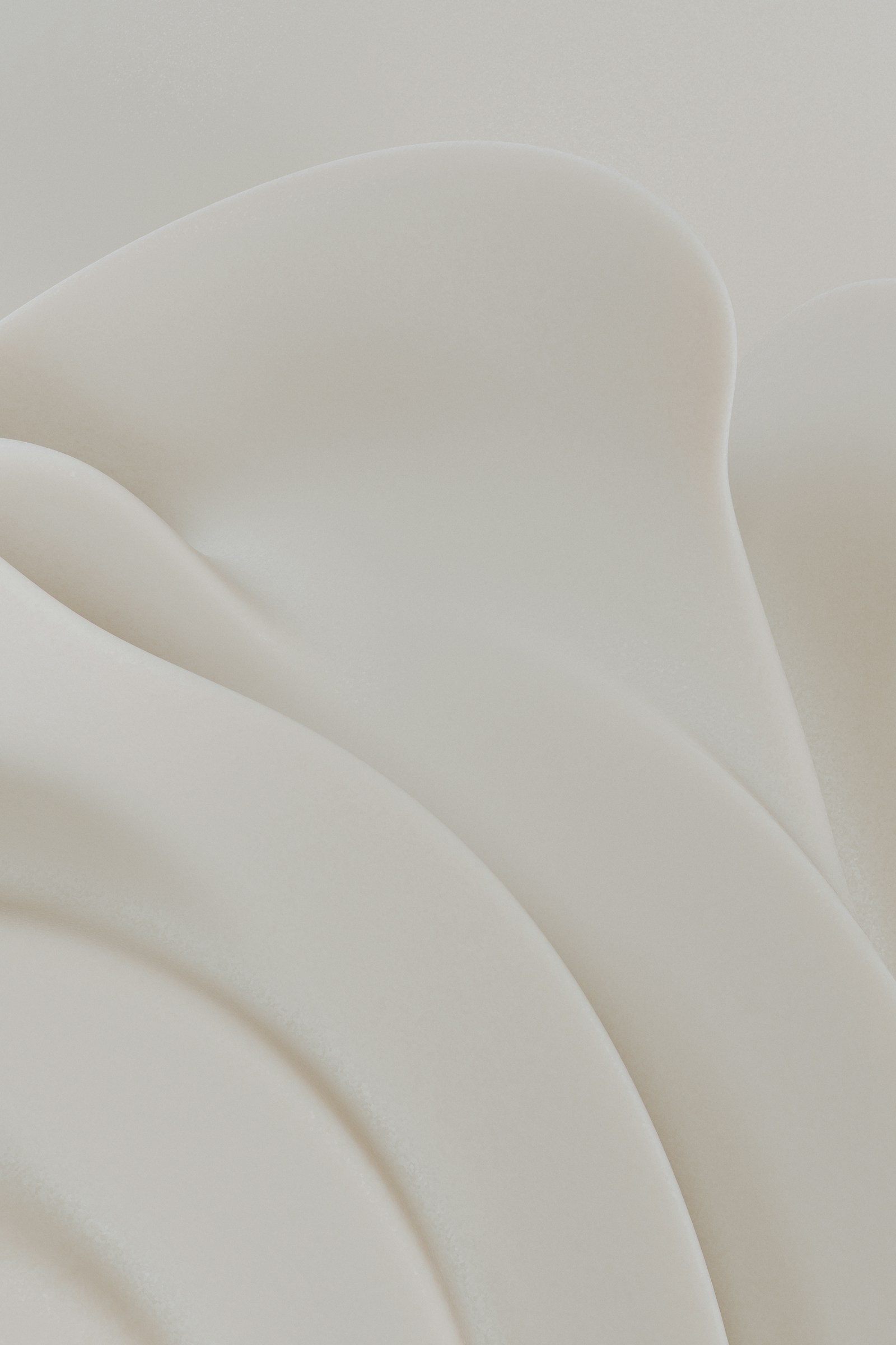 Soft cream linen folded in side light