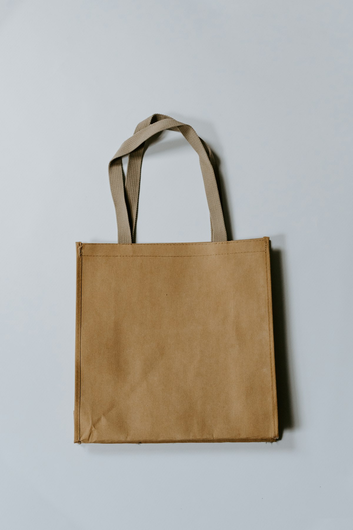 Tan carry-all tote bag with cotton handles